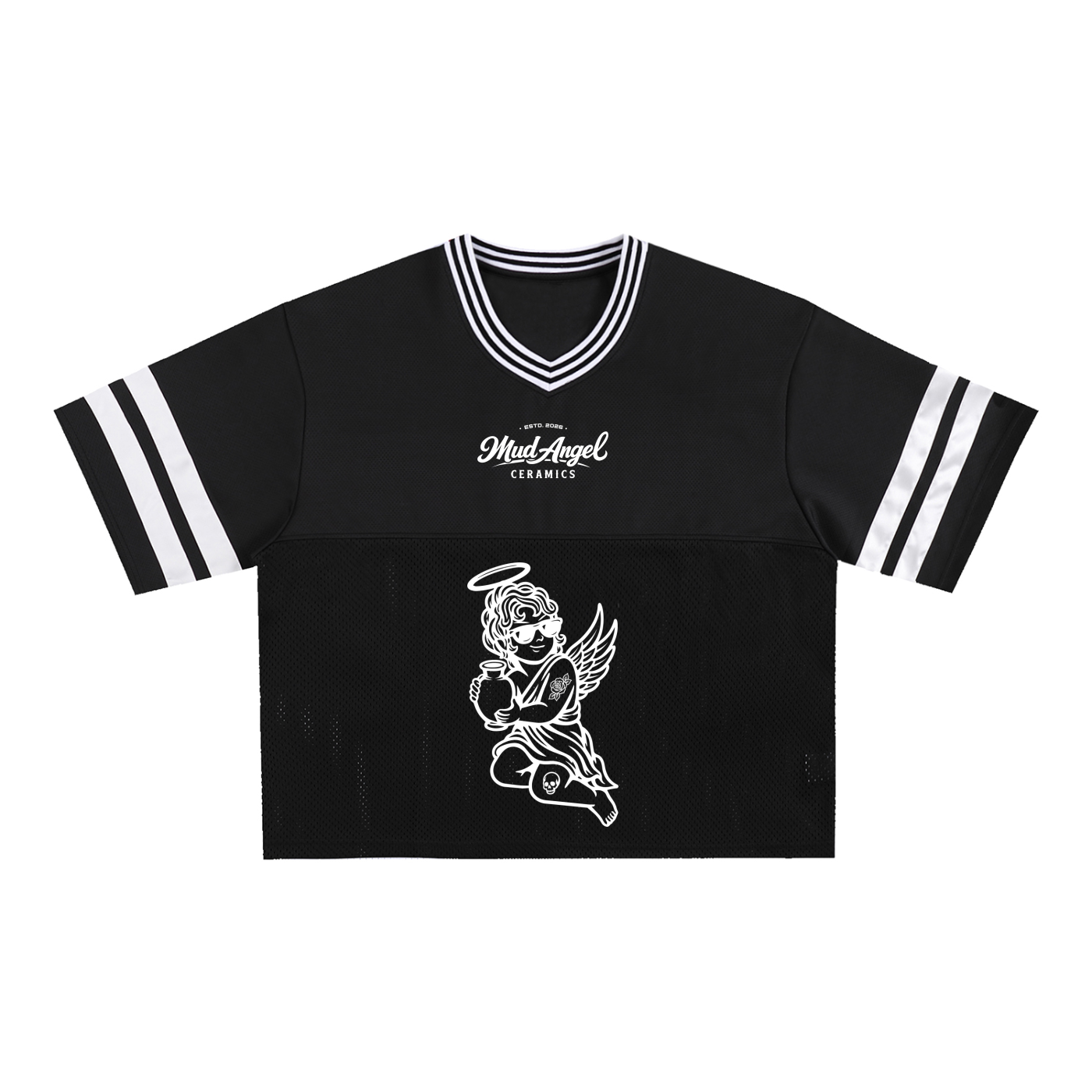 Cropped Mesh Jersey
